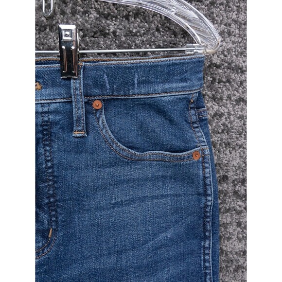 Madewell Jeans Womens  30x28.5 (Tag 28) Blue 10" High Rise Skinny Stretch Denim - Picture 6 of 13